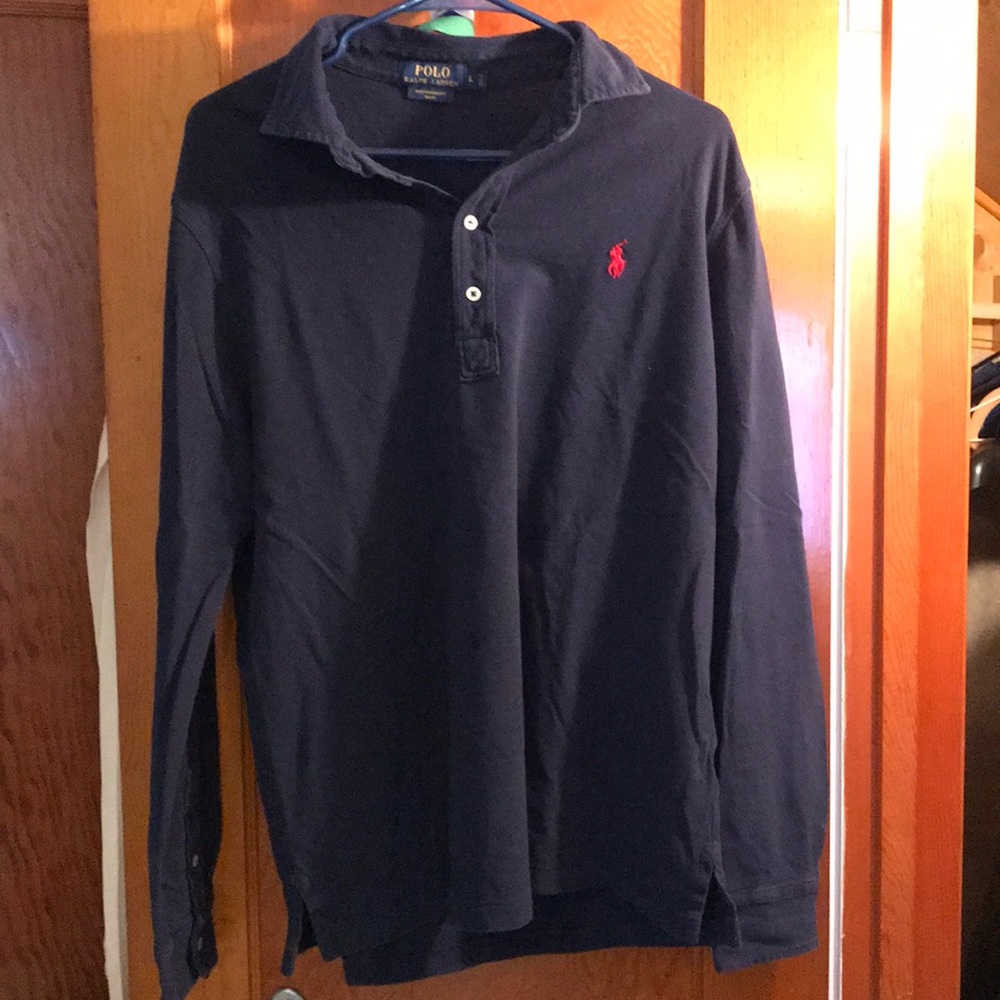 Navy Long Sleeve Polo Ralph Lauren L